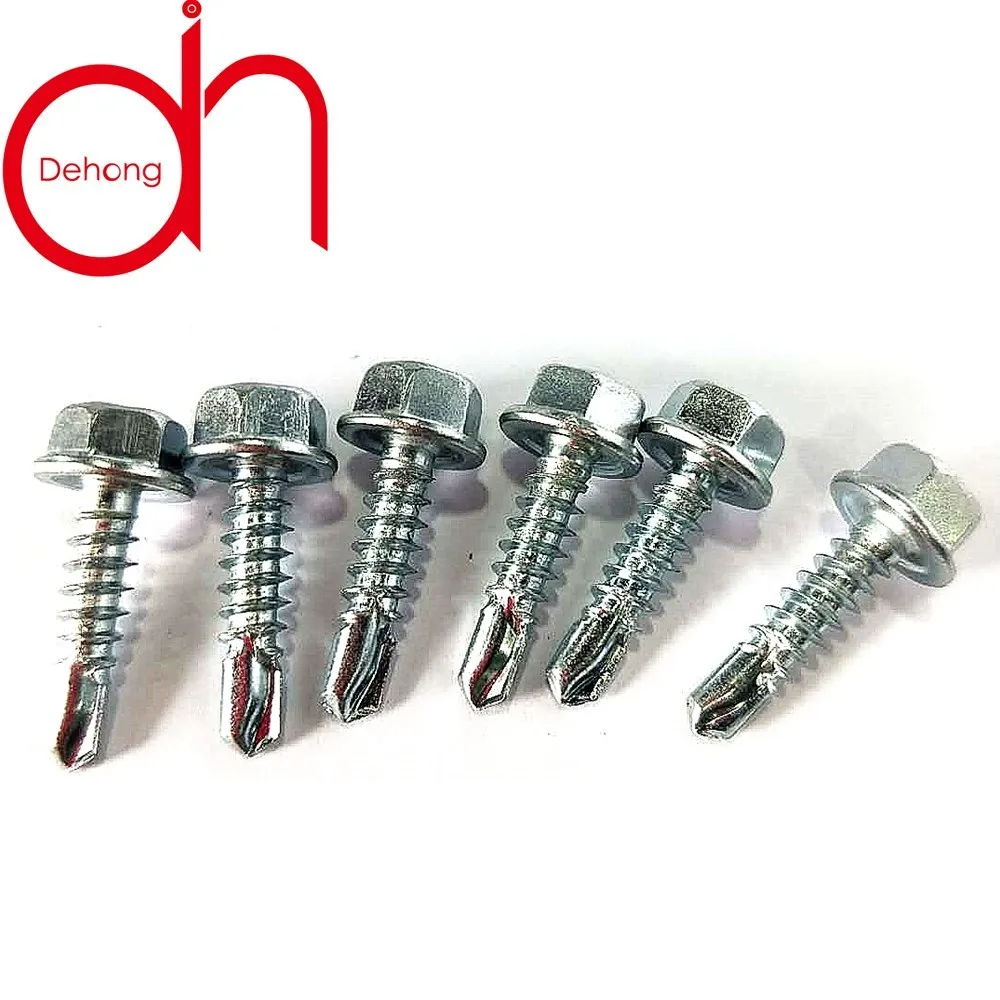 
Hex zinc GB steel custom size hexagon head self-drilling screws for heavy industry 