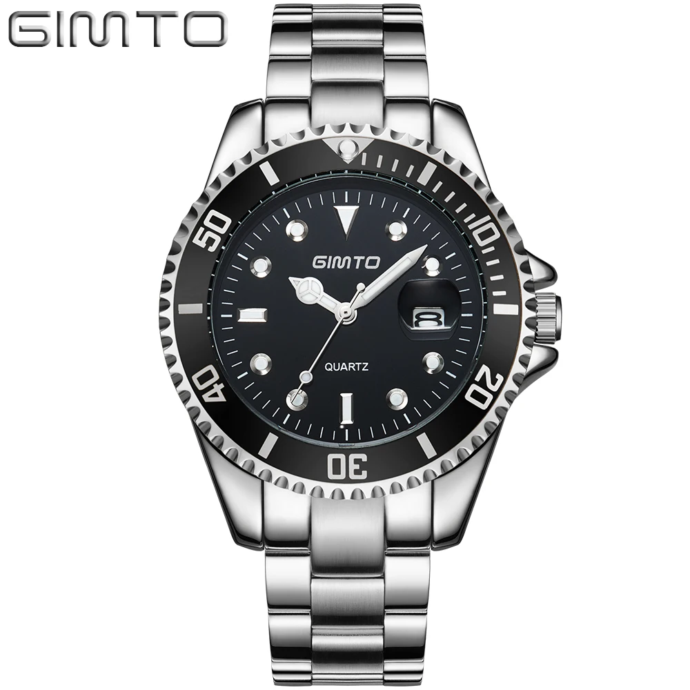 

GIMTO GM214 Relogio Feminino Sports Luxury Wrist Watch Men Diamond Fashion Business Men Clock Waterproof Quartz Watch, 6 color for you choose