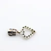 For Garment 3# 5# Pulls High Quality Customized Black Metal Logo Zip Puller Hook And Eye Decorative Zipper Pull Custom
