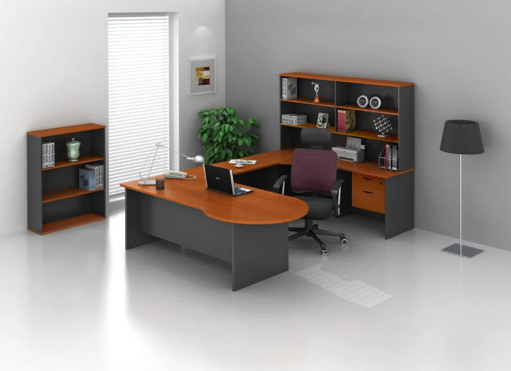 Escritorio De Oficina En Forma De L Con Hucha - Buy Escritorio De