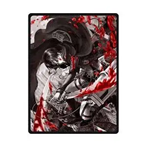 SOFTKIITY Blankets Design Attack On Titan Blanket Fashion Warm Cozy Soft Sofa Bed Blankets Throws Blankets 58X80 Inches (Large)