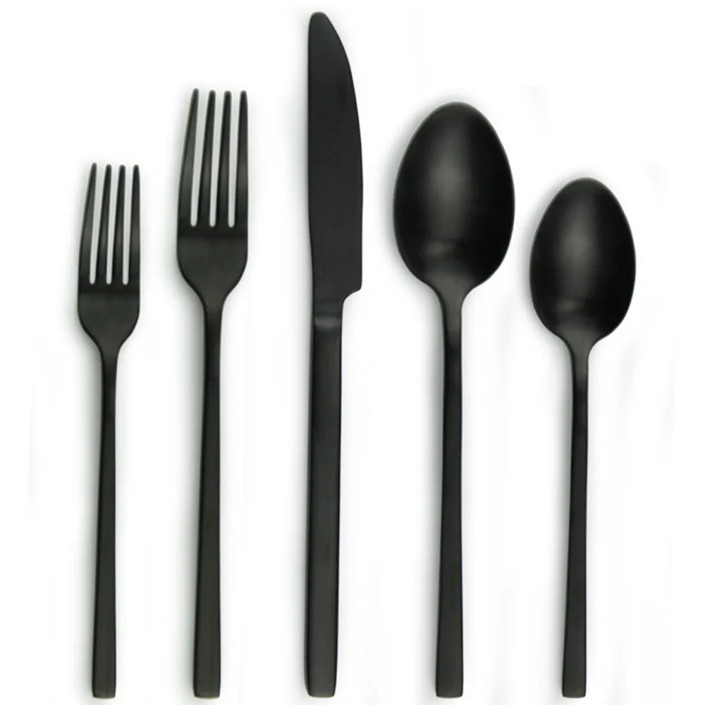 Black Cutleryset,Cutlery Black Steel,Matte Black Flatware - Buy High ...