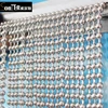 metal gold beaded chains string fabric door curtain room dividers