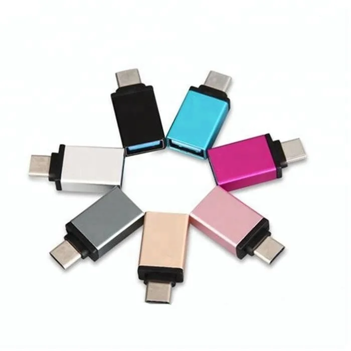 

PTCQ aluminum body usb type c to usb 3.0/30 adapter, Red;pink;white;black;grey;blue