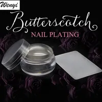 

Clear Silicone Stamper Transparent Jelly Nail Stamping Stamp Scraper Set Polish Print Transfer Manicure Template Tool