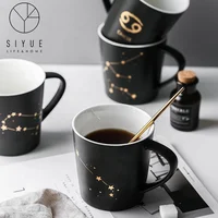 

custom made mugs factory black outside white innercolor coffee brand mugs customized design glossy matte coffee mug