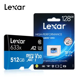 2019 Original Lexar 95mb/s 633x micro memory card  512GB 64g 128g 256gb for 4k video camera