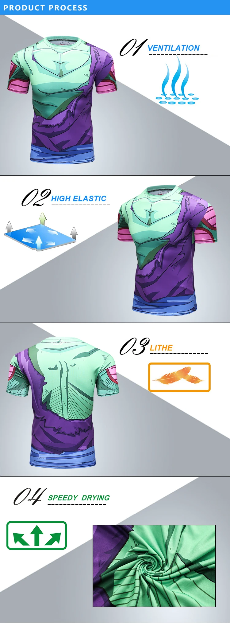 New Series Dragon Ball Z Workout T Shirt Men Casual Anime Sublimation Sportswear