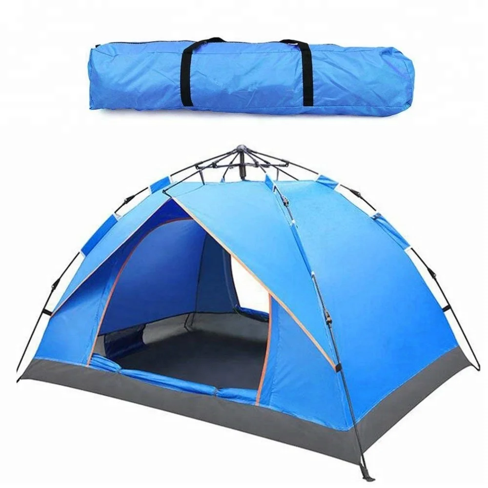 WQ Easy Pump up Automatic Open Folding Outdoor TentOne Touch Camping Tent Outdoor Camping Hiking Fishing Sundome 4 Person Tent