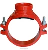 UL FM CE approval ductile iron grooved pipe fitting and couplings threaded/grooved/U BOLT mechanical tee grooved threaded outlet