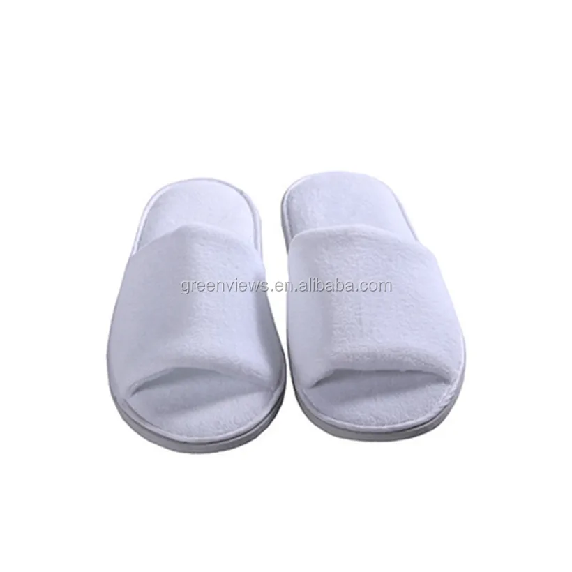 white bathroom slippers