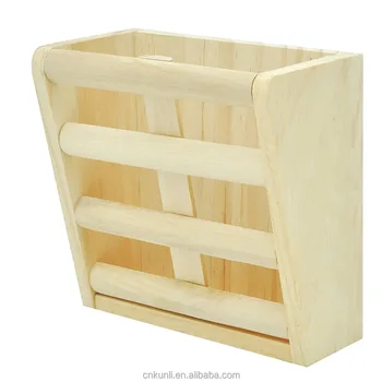 Natural Wooden Hay Manger Feeder For Rabbits And Chinchilla