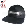 Custom promotional LED light hats screen programmable moving message snapback cap