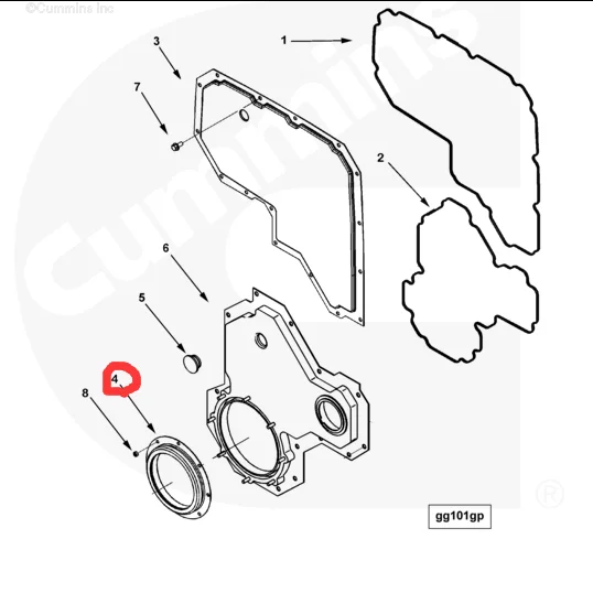 Cummins Isx Cm570 Isx Cm870 Front Crank Seal Kit 4955383 3104263 Buy