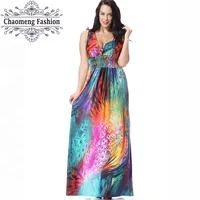

6040# Travel knit cold shoulder maxi dress intimate apparel fashionable women's 7XL plus size clothing