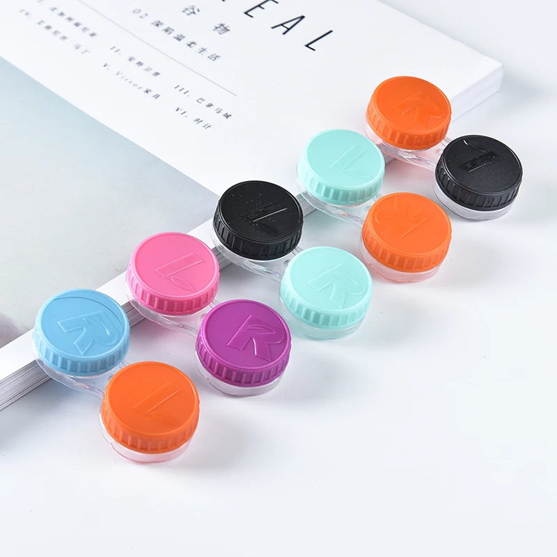 Custom Cheap Plastic Contact Lens Double Case Wholesale Easy To Carry