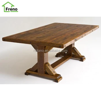 Fn 1696 Wooden Coffee Table Barn Wood Trestle Base Reclaimed Product On Fn 1696 Wooden Coffee Table Barn Wood Trestle Base Reclaimed Product On