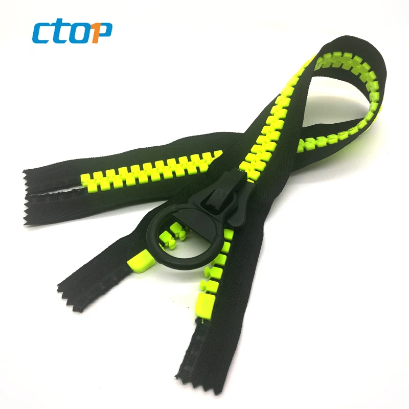 

NO.20 fluorescent teeth plastic zipper finished zipper big teeth, Pantone;taiwan card or your card available