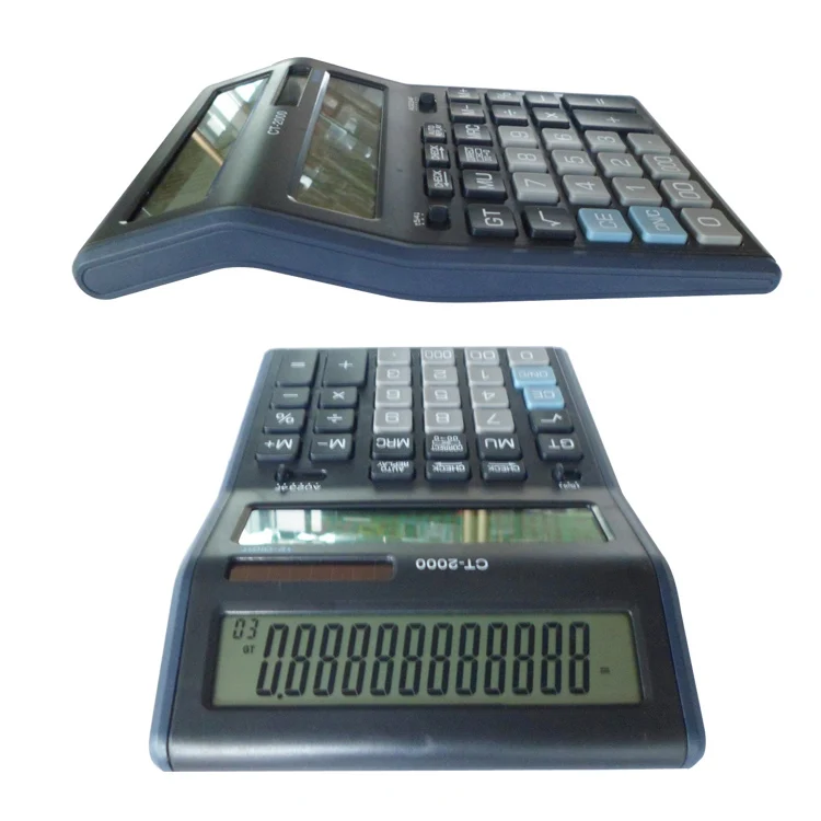 Large Double Sided Display Desktop Calculator,Two Power Solar Calculator Ct2000 Buy Double