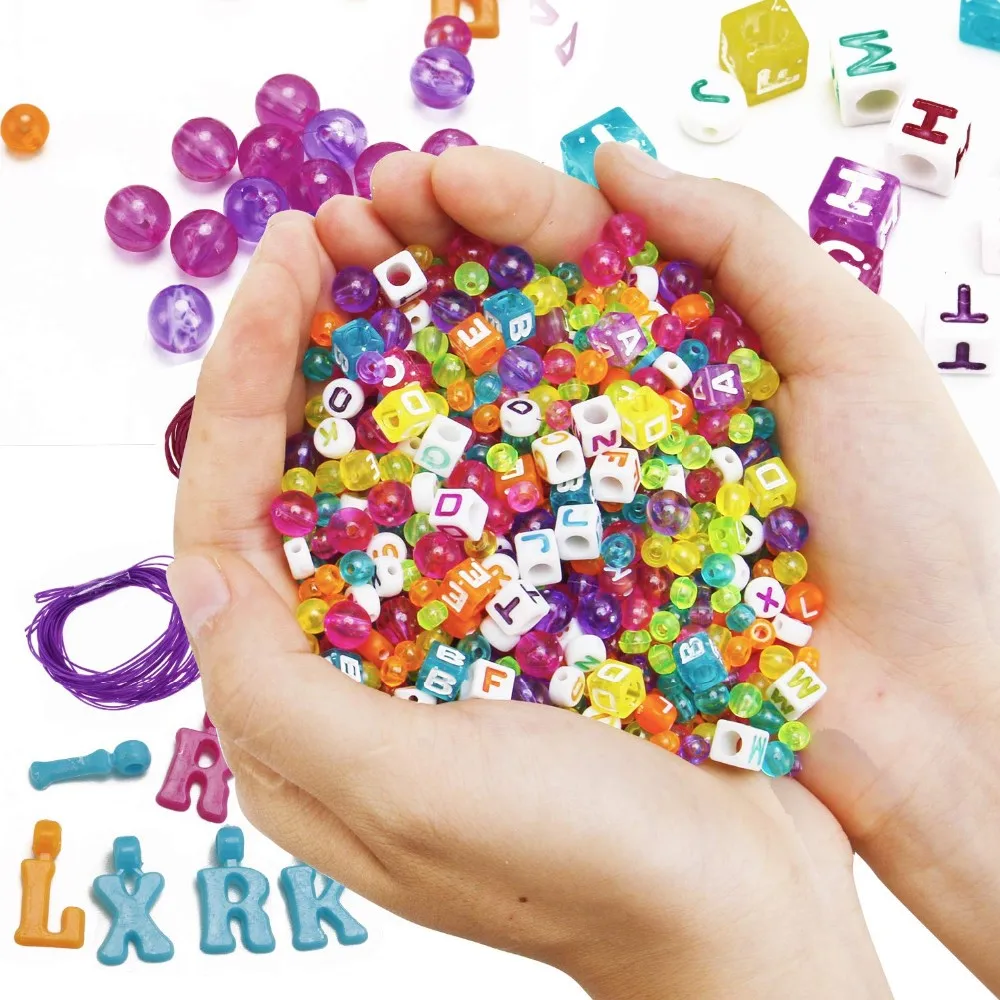 Abc Beads Charms Friendship Bracelet Making Kit Diy Creativity Mix