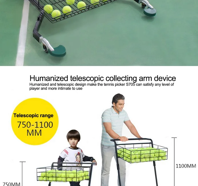 Tennis Ball Picking Machine Ball Collector D01