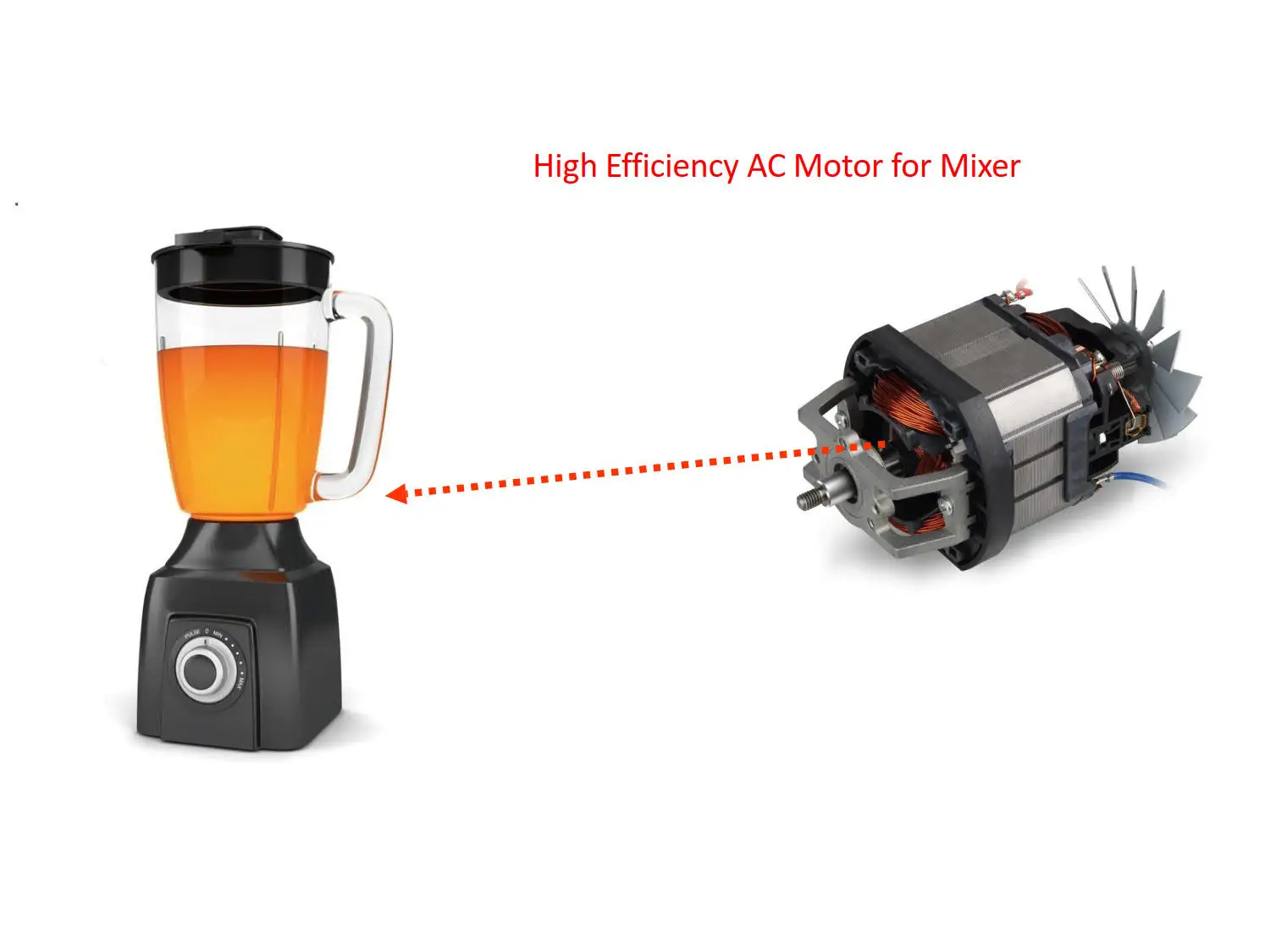 High-power mixer blender AC universal motor solution