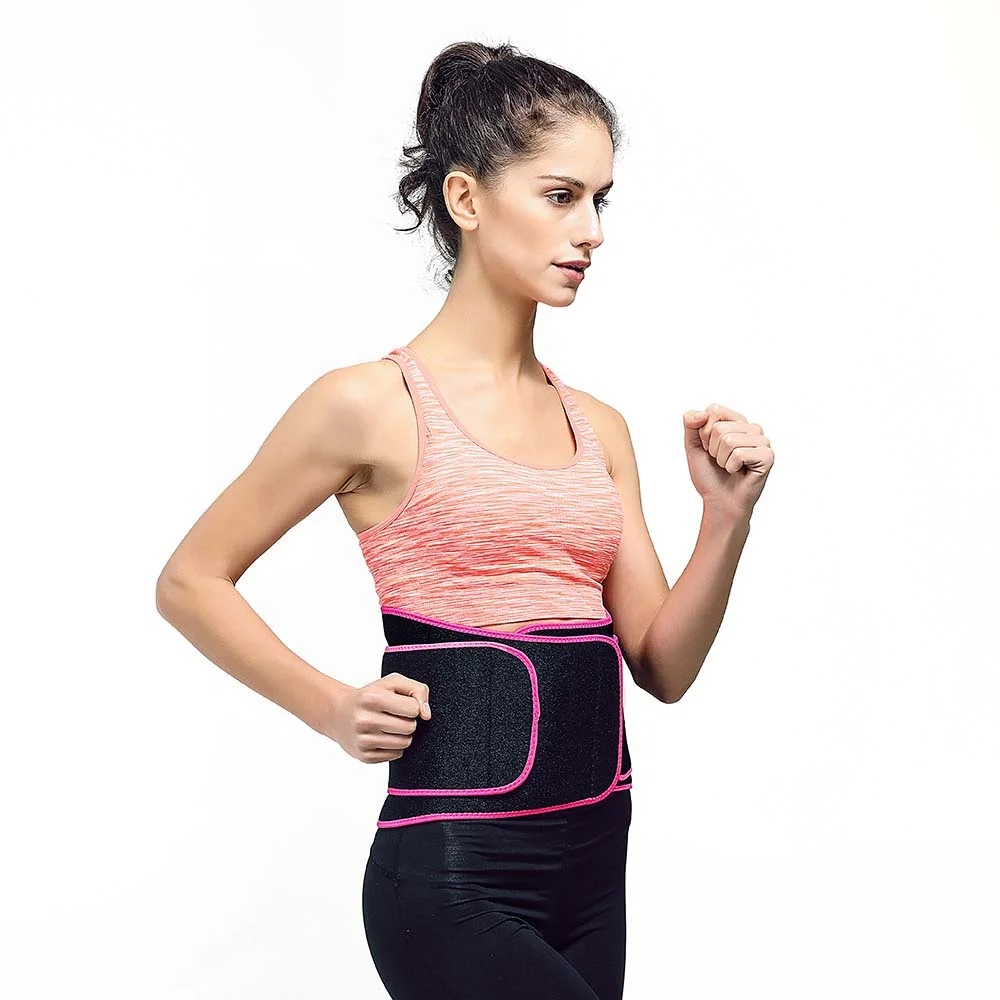 

Unisex Neoprene Tummy Shaper Cincher Slimming Waist Trainer Trimmer Corset Belt, Pink green black blue