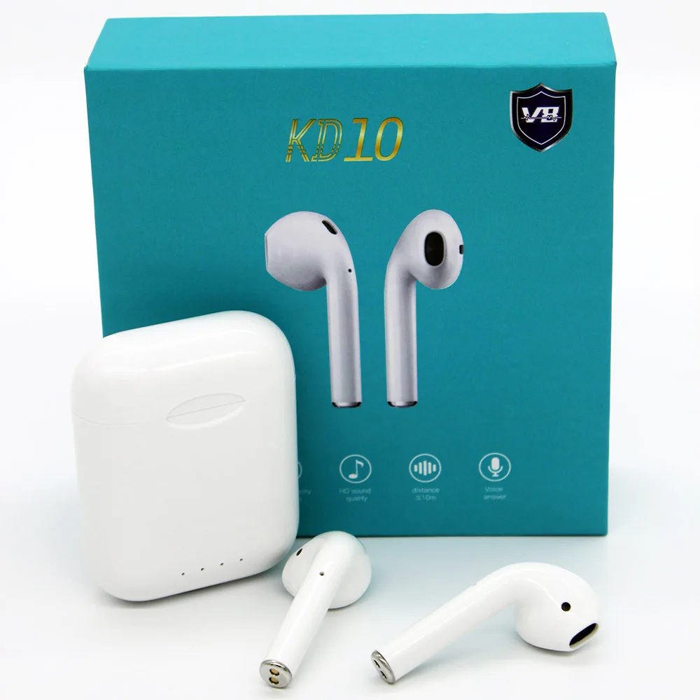 

KD10 Wireless 5.0 TWS Earbuds Qi Wireless Charging Pop-Up Window Touch Control Sports Stereo Earphone Auto Pairing