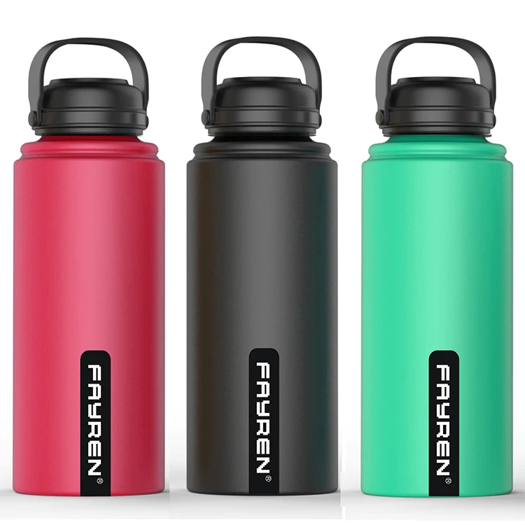 

Large travel flask double wall stainless steel metal vacuum insulated water bottle with bpa upgraded cap, Customized