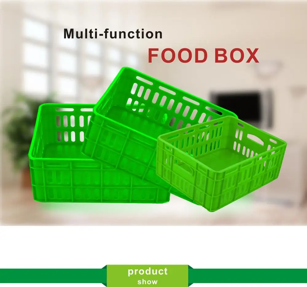 Green Cheap Durable Vegetables Fruit Plastic Basket Buy Fruit Plastic