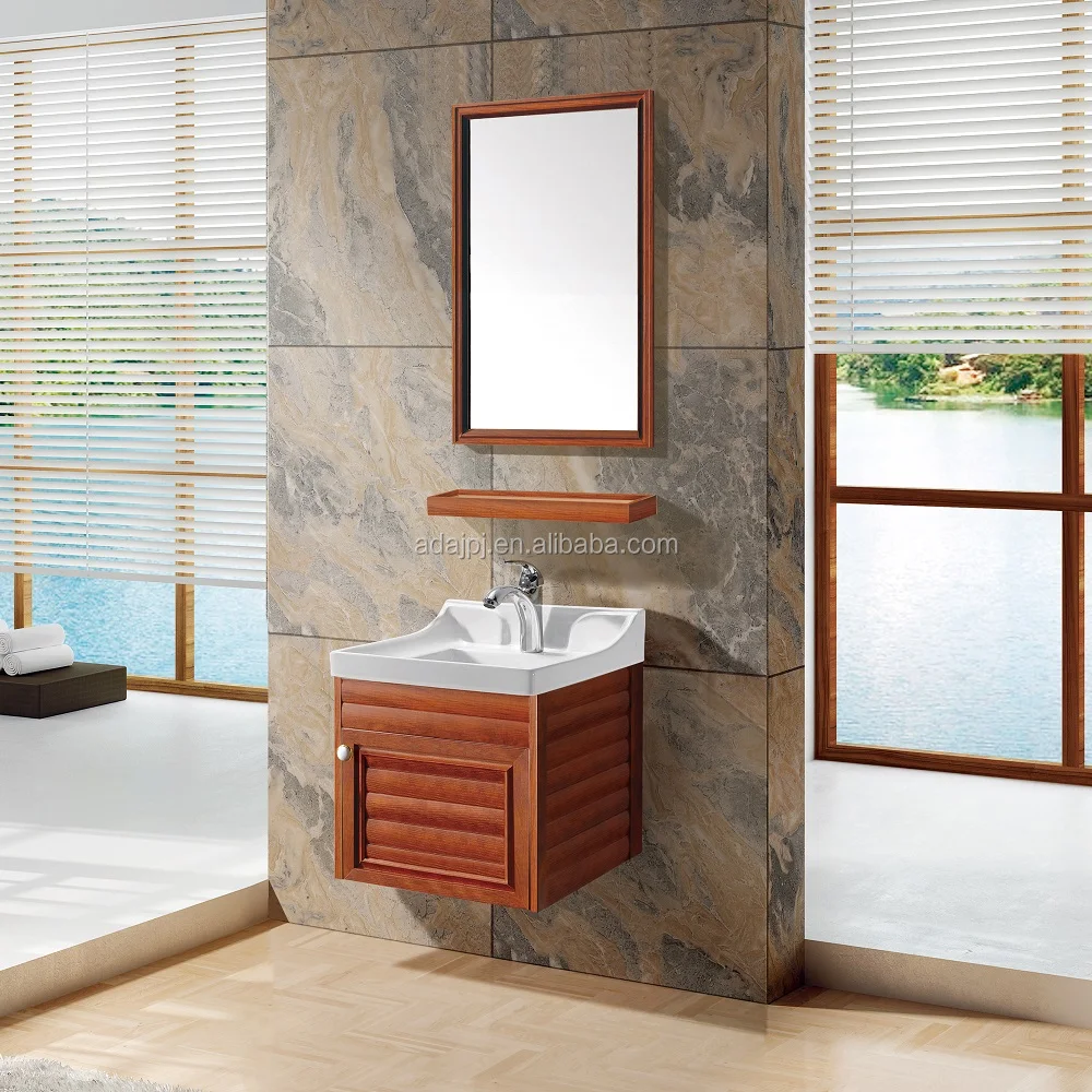 2017 moderno montado en la pared de aluminio mueble de baño vanidad