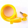 1.2m PVC Jacket Copper Lock Cylinder Bicycle Motorcycle Retractable Cable Lock