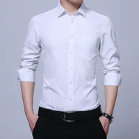 

Custom spring white men long sleeve business plain formal office tuxedo shirt