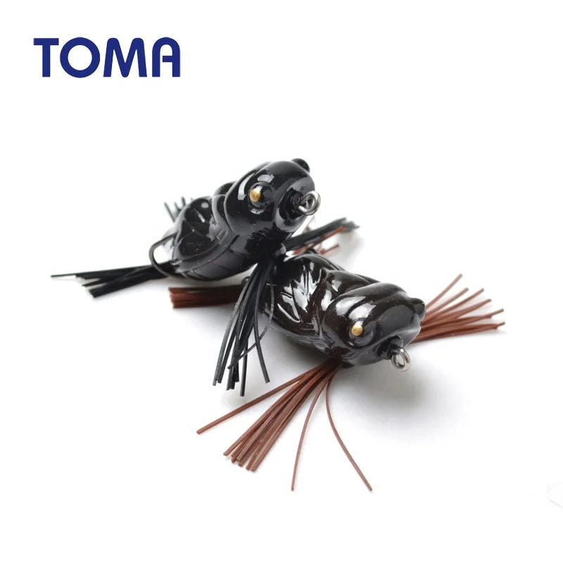 TOMA 40mm 5g silicone frog lure soft plastic bait fishing lure for snakehead