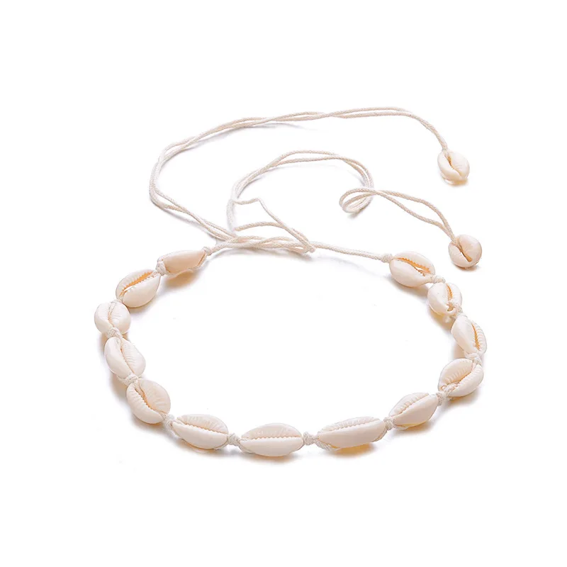 

Natural Shell Beads Handmade Hawaii Wakiki Beach Choker Adjustable Length Choker Necklace, N/a