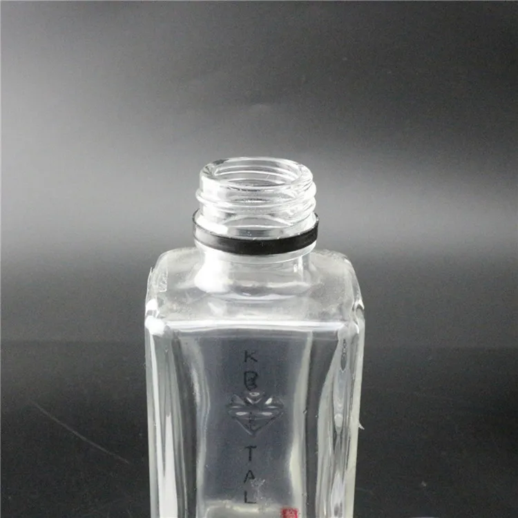 High End Clear Square Shaped Water Bottle 250ml With Good Plastic Cap ...