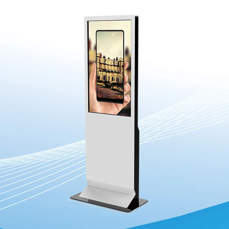 

43inch Floor Standing touch screen display kiosk indoor LCD advertising player advertising digital signage, Black;white or customzied