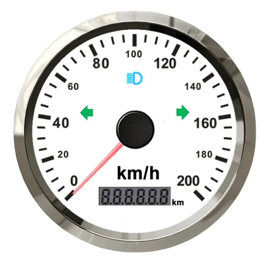

85mm 100mm Analog Pulse speedometer stepper motor gauge auto meter 125km/h MPH total mileage adjustable for truck bus motorcycle