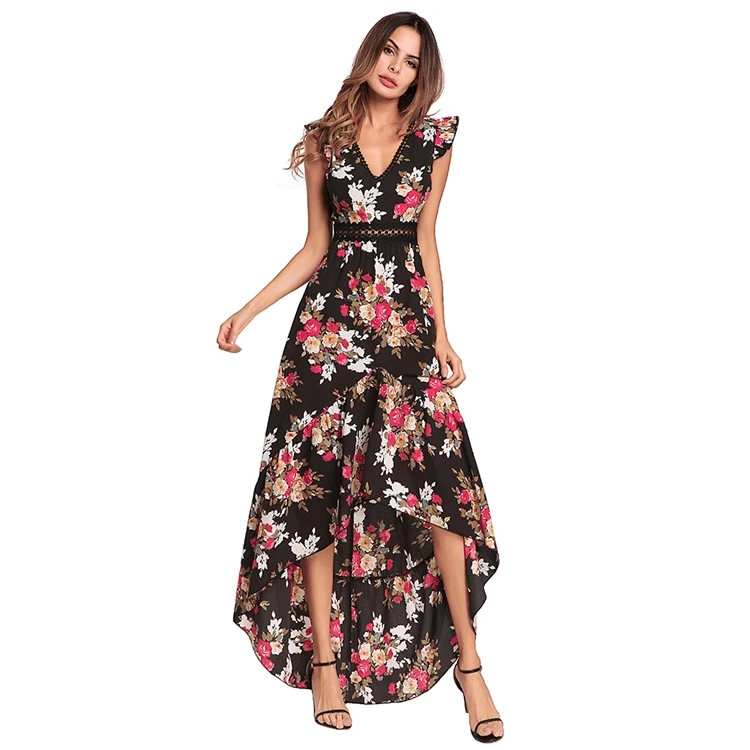 

Women's Summer printed dress, floral dress, maxi dress