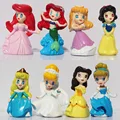 High Quality Cute Princess Ariel Cinderella Snow white Belle Cartoon Figure Toy doll Set of 8
