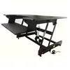 STARSDOVE -Height adjustable computer/laptop sit stand desk with keyboard tray