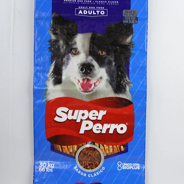 
Polypropylene sack bag of bopp laminated pp woven bag pet dog food packaging bag 30kg 
