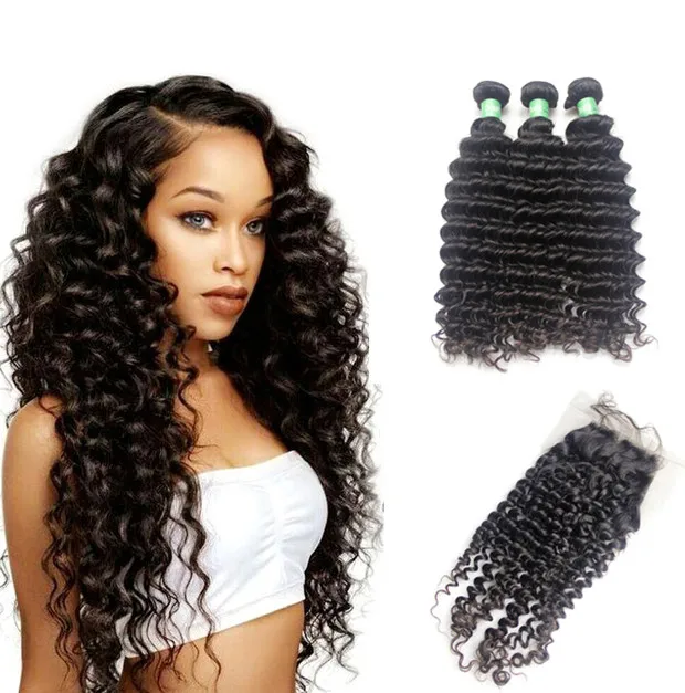 

Best selling products in nigeria 5X5 4X4 6X6 curly human hair bundles with closure wholesale virgin hair vendors, Natural color 1b to #2 or as your request