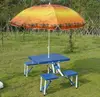 Camping Portable Briefcase Folding Table Chair with Umbrella