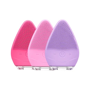 USB Rechargeable Electric Facial Scrubbers Waterproof Silicone Deep Pore Makeup Cleaning Brush Cleanser Cleaner