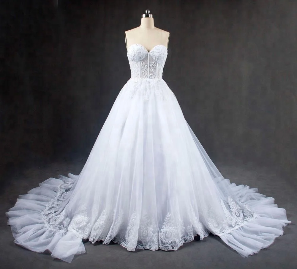 Sexy Appliqued Elegant Dresses Bride Ruffle White Wedding Dresses Buy 6303