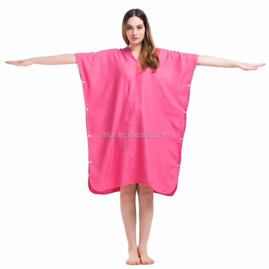 Low Moq Low Price Best Quality Solid Color Microfiber Surf Poncho Towel