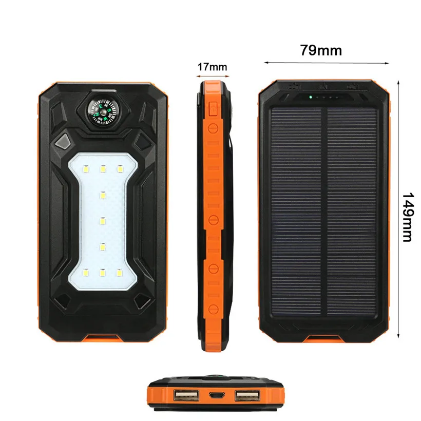 Solar power bank 24000mah mobile charger power bank battery for samsung - ANKUX.COM