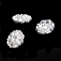 

Rhinestone round flickering gold and silver alloy garment button for garment accessories