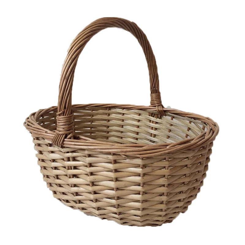 Wicker Basket With Handle Woven Storage Shopping Pick Basket - Buy ...